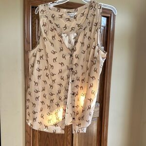 NWOT! Croft&Barrow Tank - Camel Print